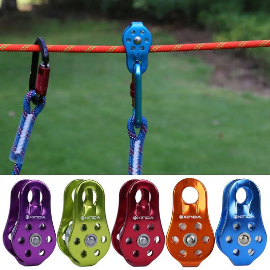 Professional Small Single Aluminum Alloy Pulley for Mountaineering, Rock Climbing and  Zipline