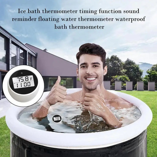 Floating Digital Ice Bath Thermometer With Accurate Temperature Readings IPX6 Waterproof LED Display Spa Pool Thermometer