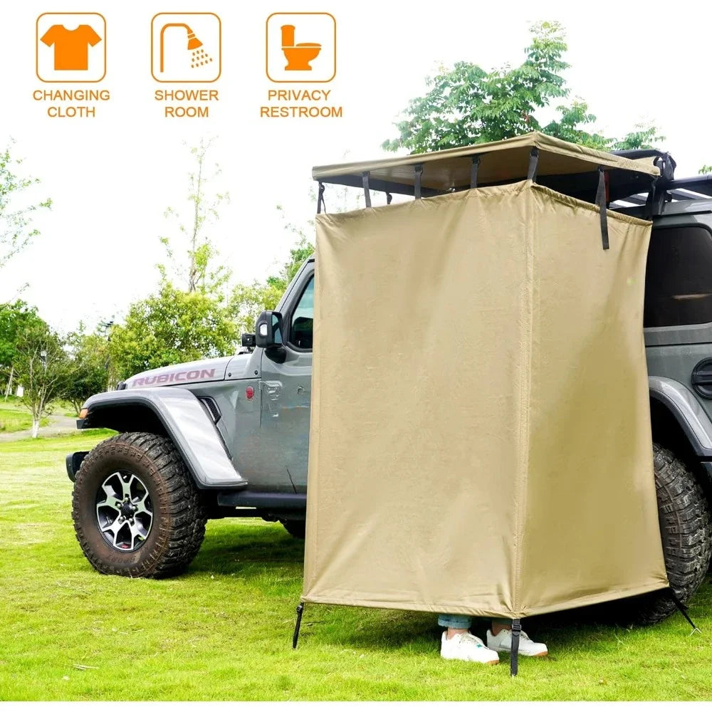 Vehicle Awning Shower Room/Restroom with LED Light,Waterproof