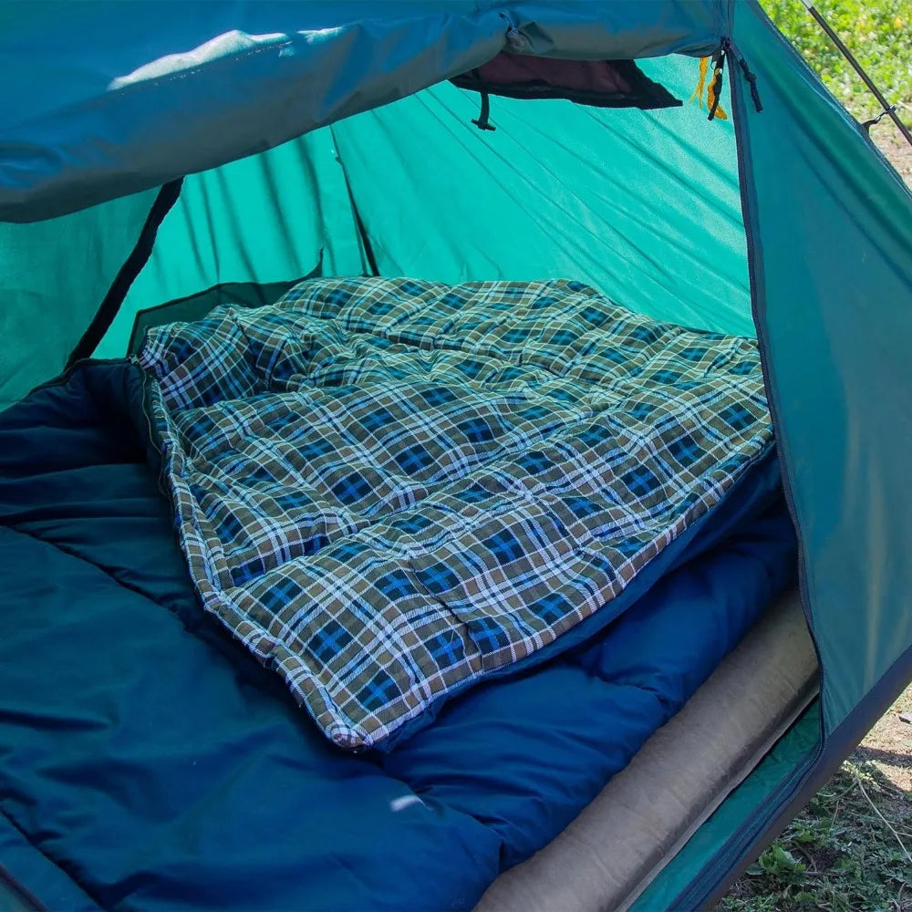 Quick Setup 2 Person Tent Cot with Rain Fly and Roller Wheeled Carry Bag