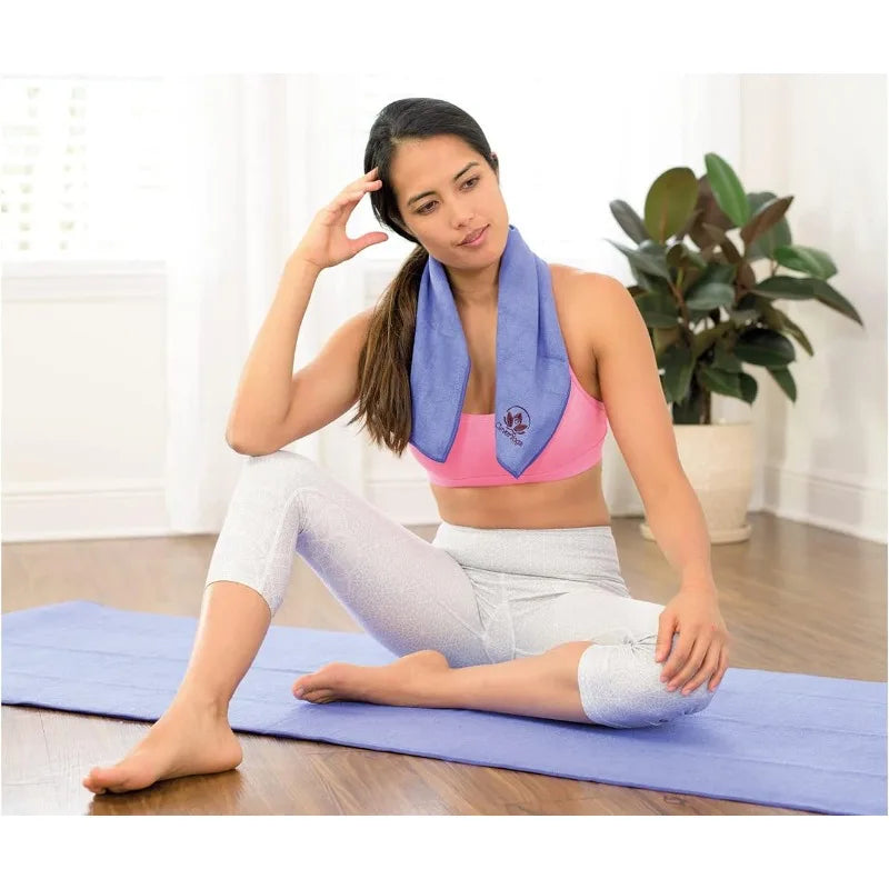 Clever Yoga Set - Complete Beginners 7-Piece  Kit Includes 6mm Thick  Mat, 2 Yoga Blocks,Strap,Mat Towel,Hand Towel and Carrying Bag