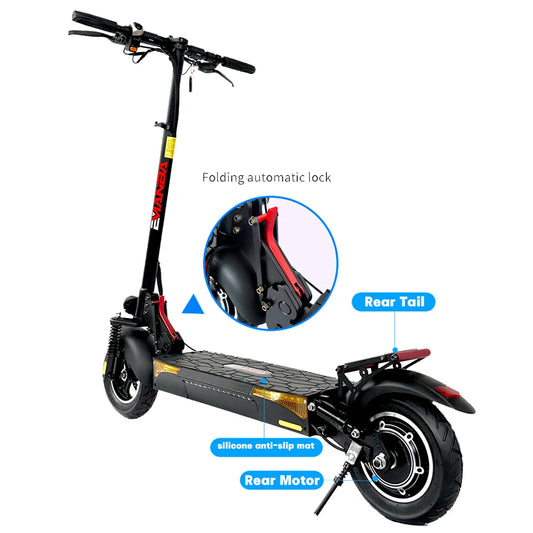 Foldable 2 Wheel Portable Electric Scooter 800w For Adult