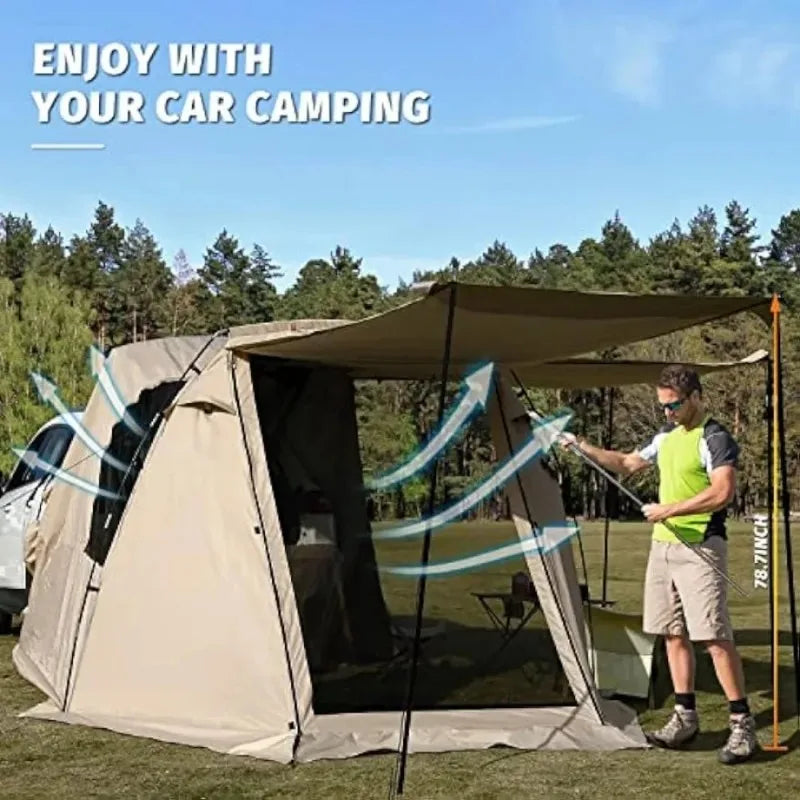 KAMPKEEPER SUV Car Tent, Tailgate Shade Awning Tent for Camping.