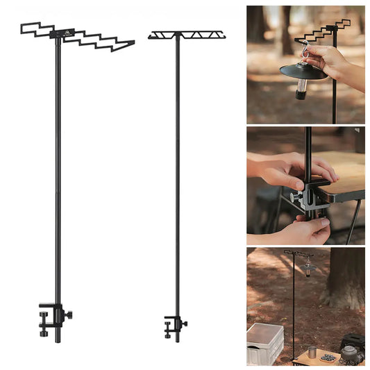 Portable Lamp Post Pole, Height Adjustable for Outdoor Camping