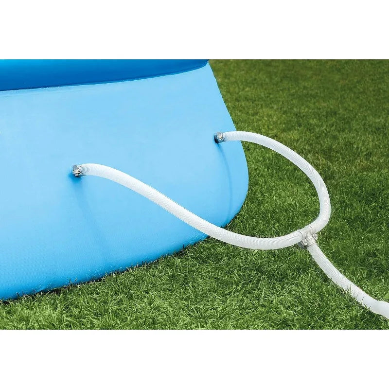 13 Ft x 32 in Easy Set above Ground Inflatable Outdoor Swimming Pool Set with 530 GPH Krystal Clear Filter Pump