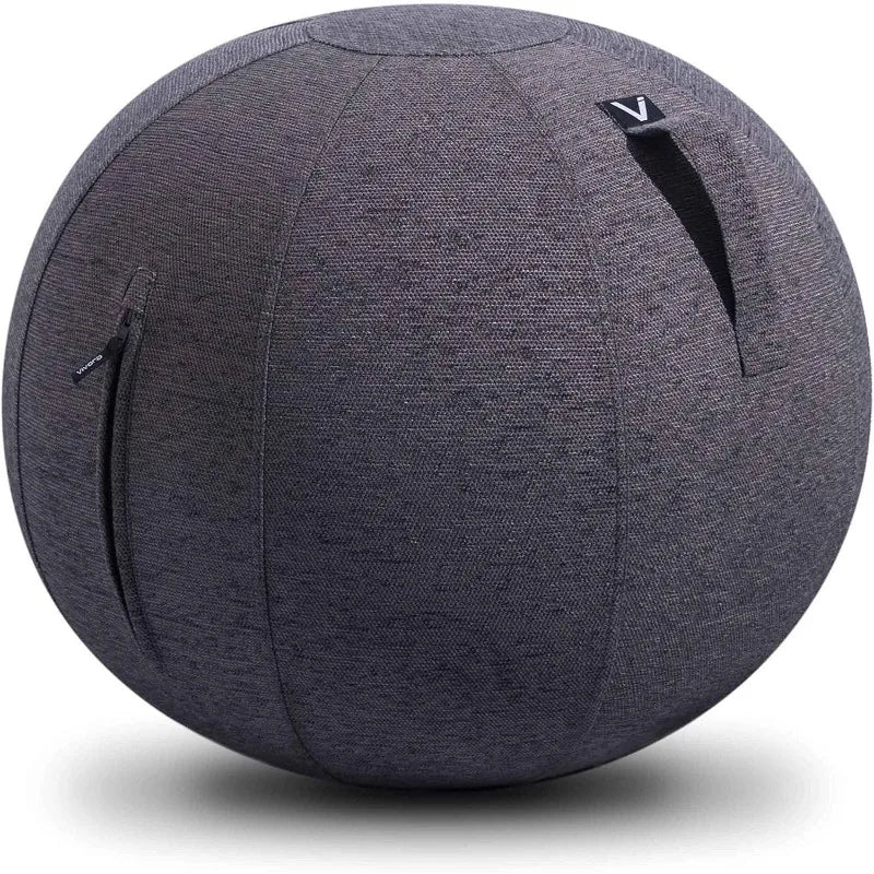 Luno Exercise Ball Chair, Anthracite Cover, Felt, Max Size (25 to 26 inches), for Home Offices, Balance Training, Yoga Ball