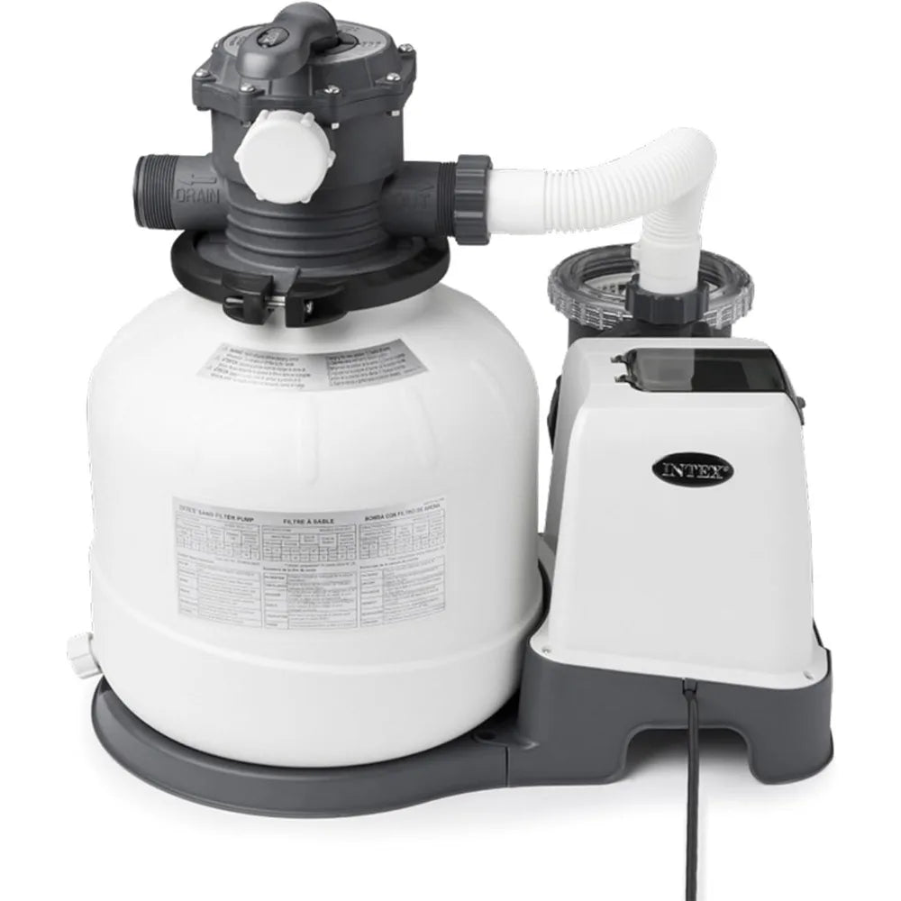 INTEX Krystal Clear Sand Filter Pump for Above Ground Pools with 2800 Gallons Per Hour Flow Rate