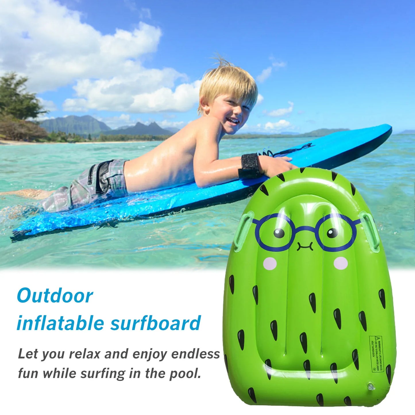 Kids Surf Slip And Slide Inflatable Boards For Pool, Beach, Water slide