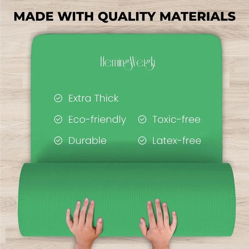 Thick Yoga Mat Set for Home Workouts