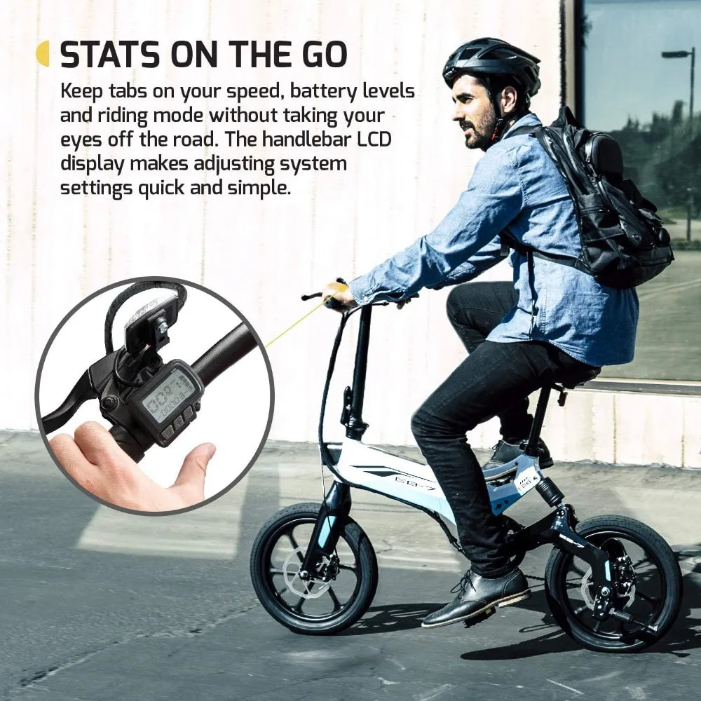 EB-7 Elite Folding Electric Bike with Removable Battery and Rear Suspension