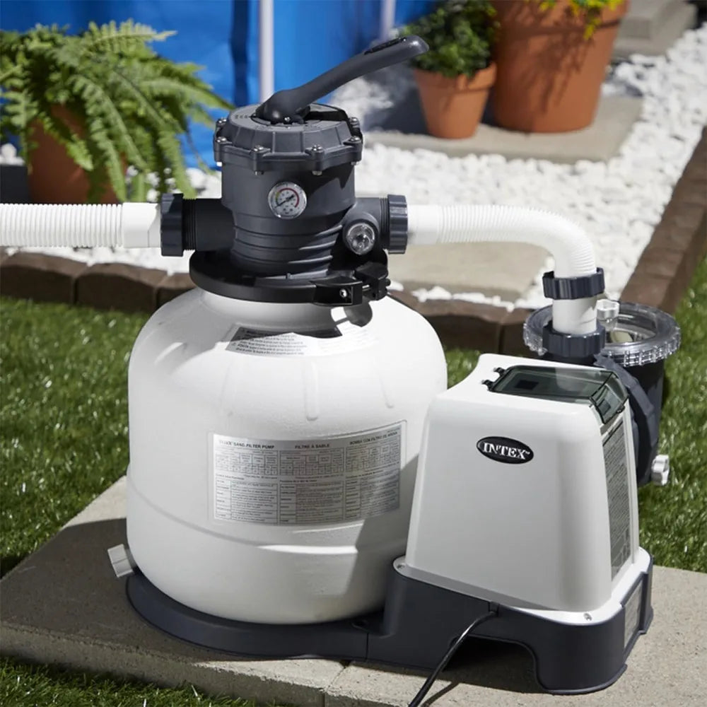 INTEX Krystal Clear Sand Filter Pump for Above Ground Pools with 2800 Gallons Per Hour Flow Rate