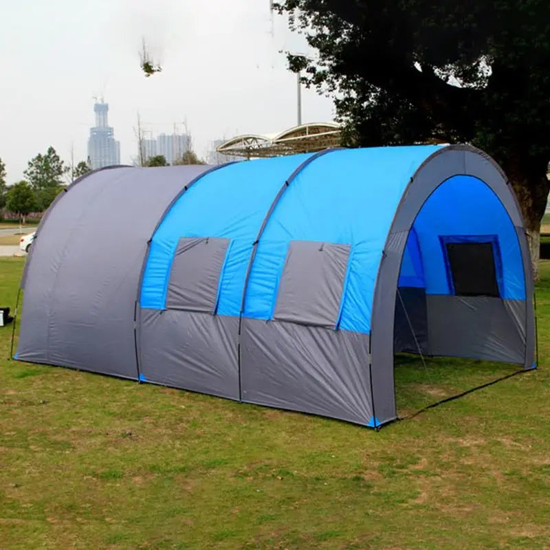 8-10 Person Portable Waterproof and Windproof Camping Tunnel Tent