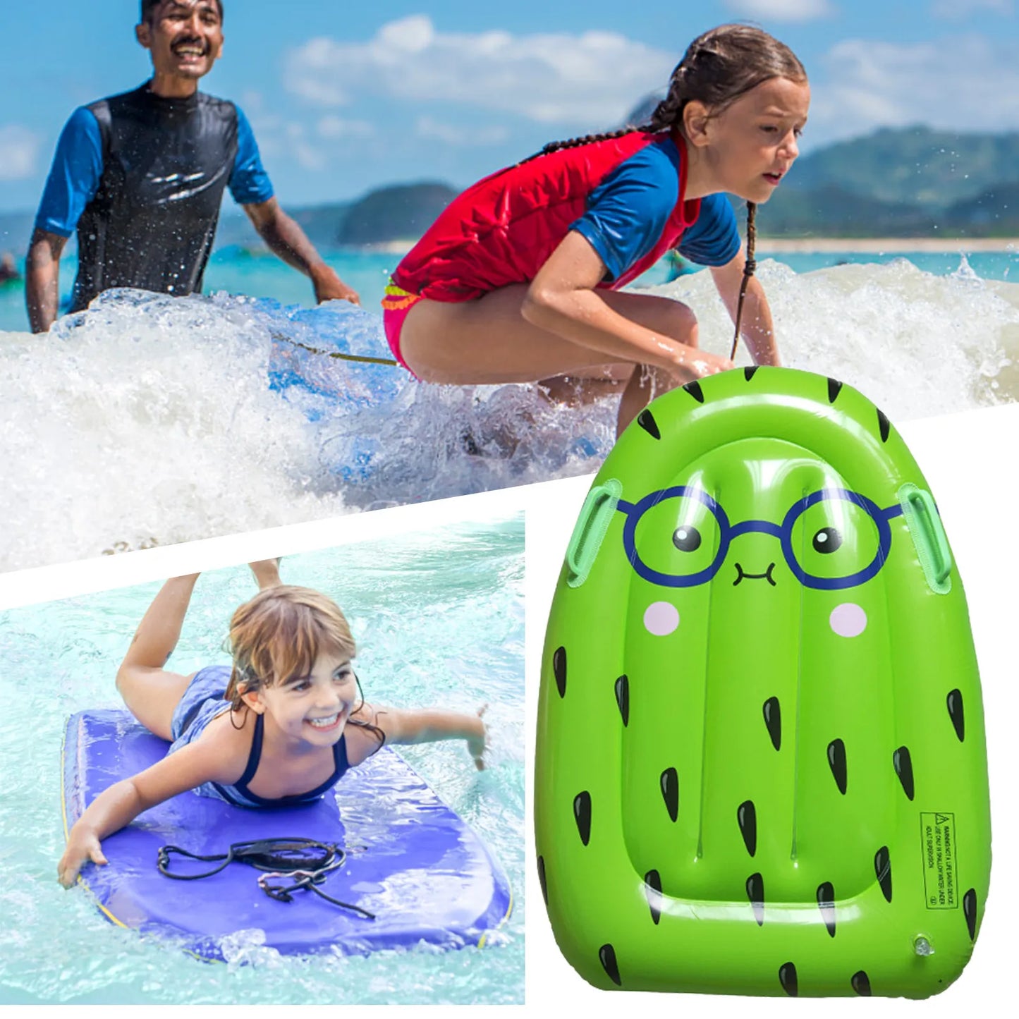 Kids Surf Slip And Slide Inflatable Boards For Pool, Beach, Water slide