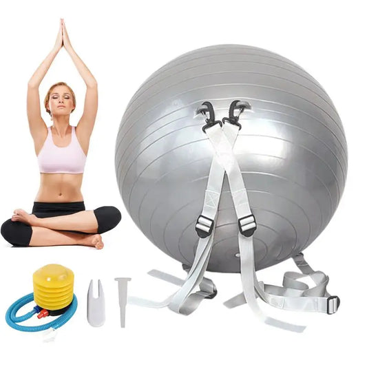 Weighted Yoga Ball with Adjustable Shoulder Straps