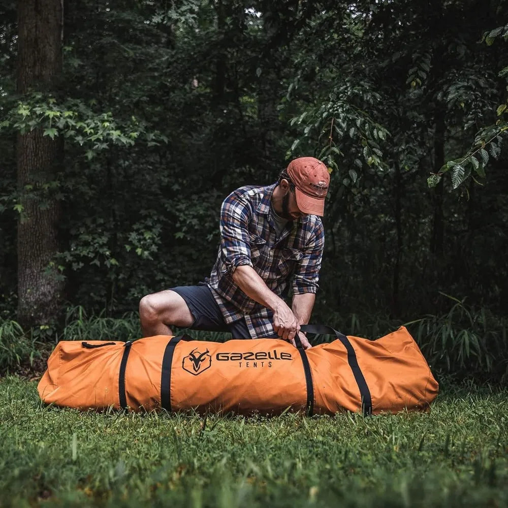 Extra Large 4 to 8 Person Portable Pop Up Outdoor Camping Tent with Rain Fly & Extended Screened In Sun Room