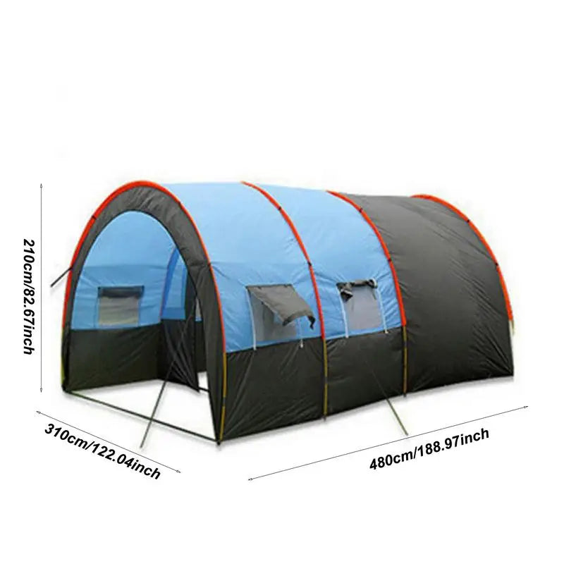 8-10 Person Portable Waterproof and Windproof Camping Tunnel Tent