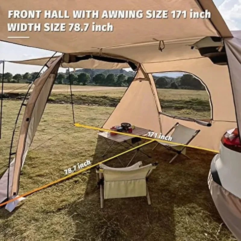 KAMPKEEPER SUV Car Tent, Tailgate Shade Awning Tent for Camping.