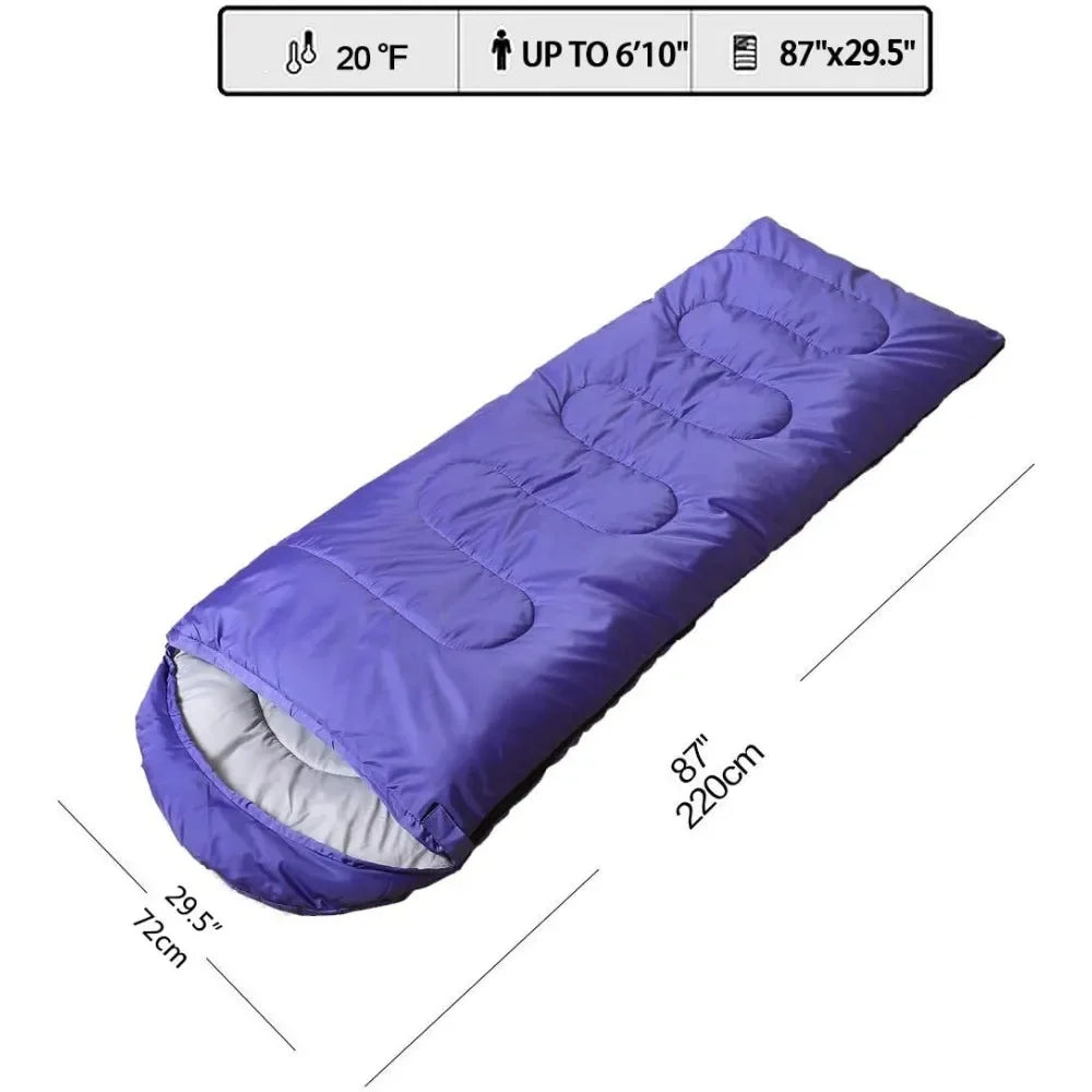 Sleeping Bags with Compression Sack Lightweight 20℉, 4 Season, Waterproof