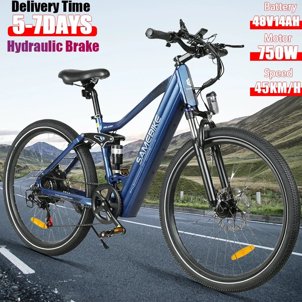 XD26 Electric Bike 26*2.1 Inch Tire, 750W Motor,  45km/h  Speed, 48V 14Ah Battery, 110km Max Mileage EBike