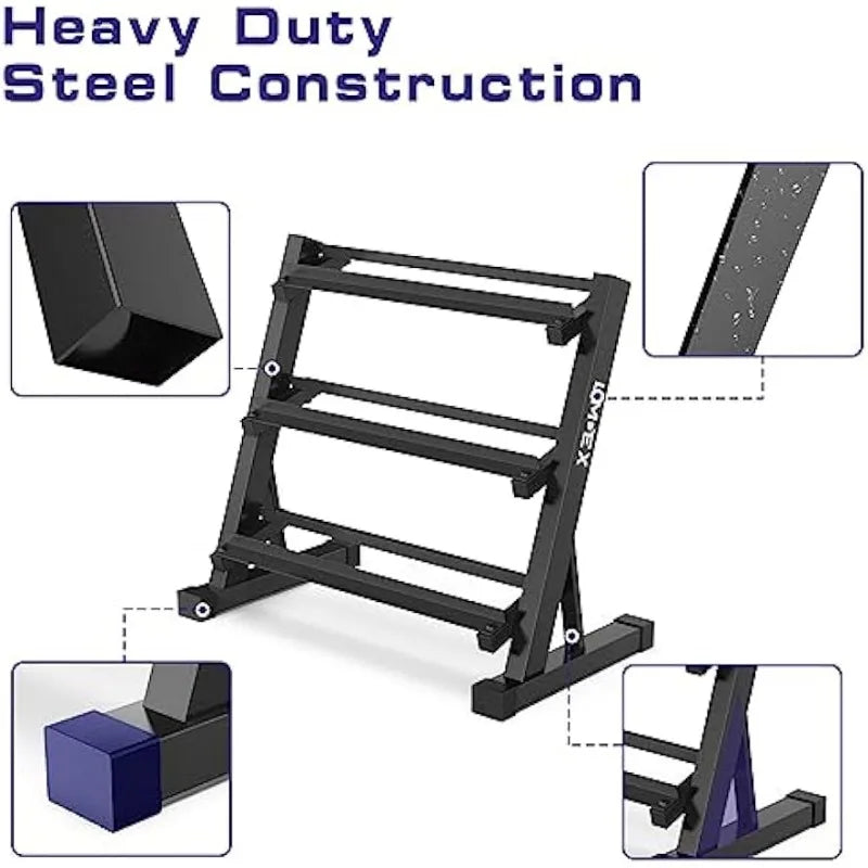 Dumbbell Rack Stand Storage 3 Tier Holder 1100Lbs(RACK ONLY)