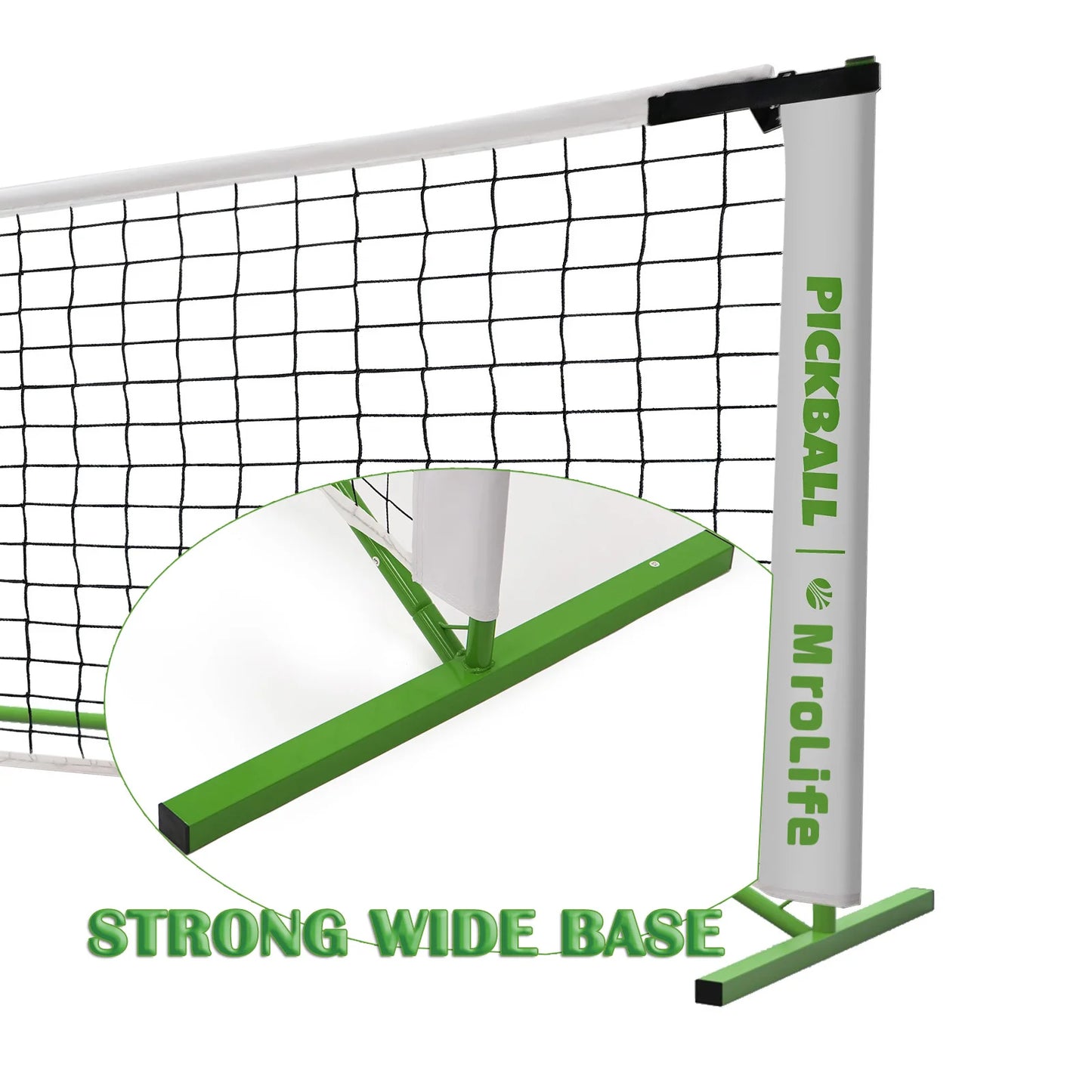 Portable Pickleball Net System with 4 Paddles 6 Pickleballs Full Court Official Regulation Size