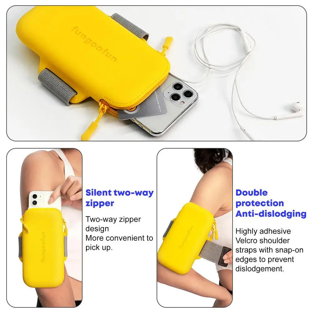 Double zipper mobile phone sports armband