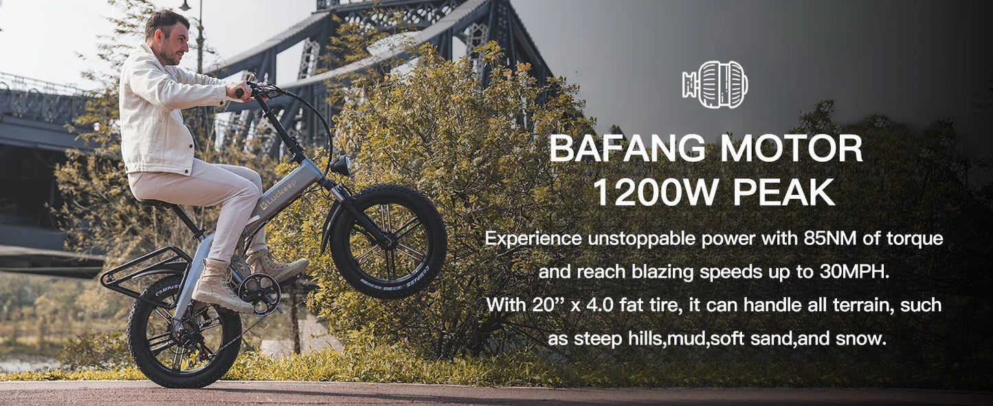 Folding Electric Bike, 20'' x 4.0 Fat Tire Ebikes